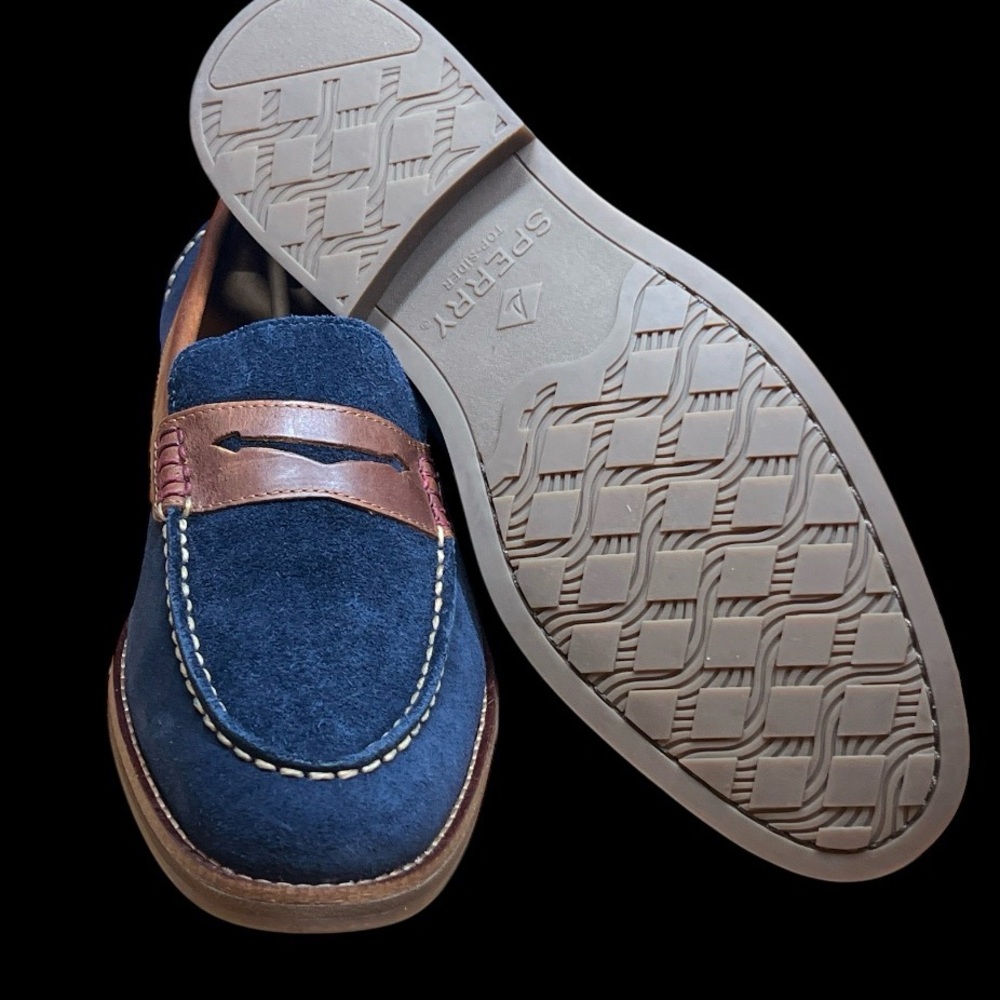 Size‎ 11.5 - SPERRY TOPSFIELD PENNY NAVY/BRN Mens STS21541 - Picture 5 of 7